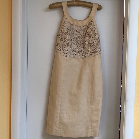 Anthropologie Cream Lace Dress - Picture 1 of 5